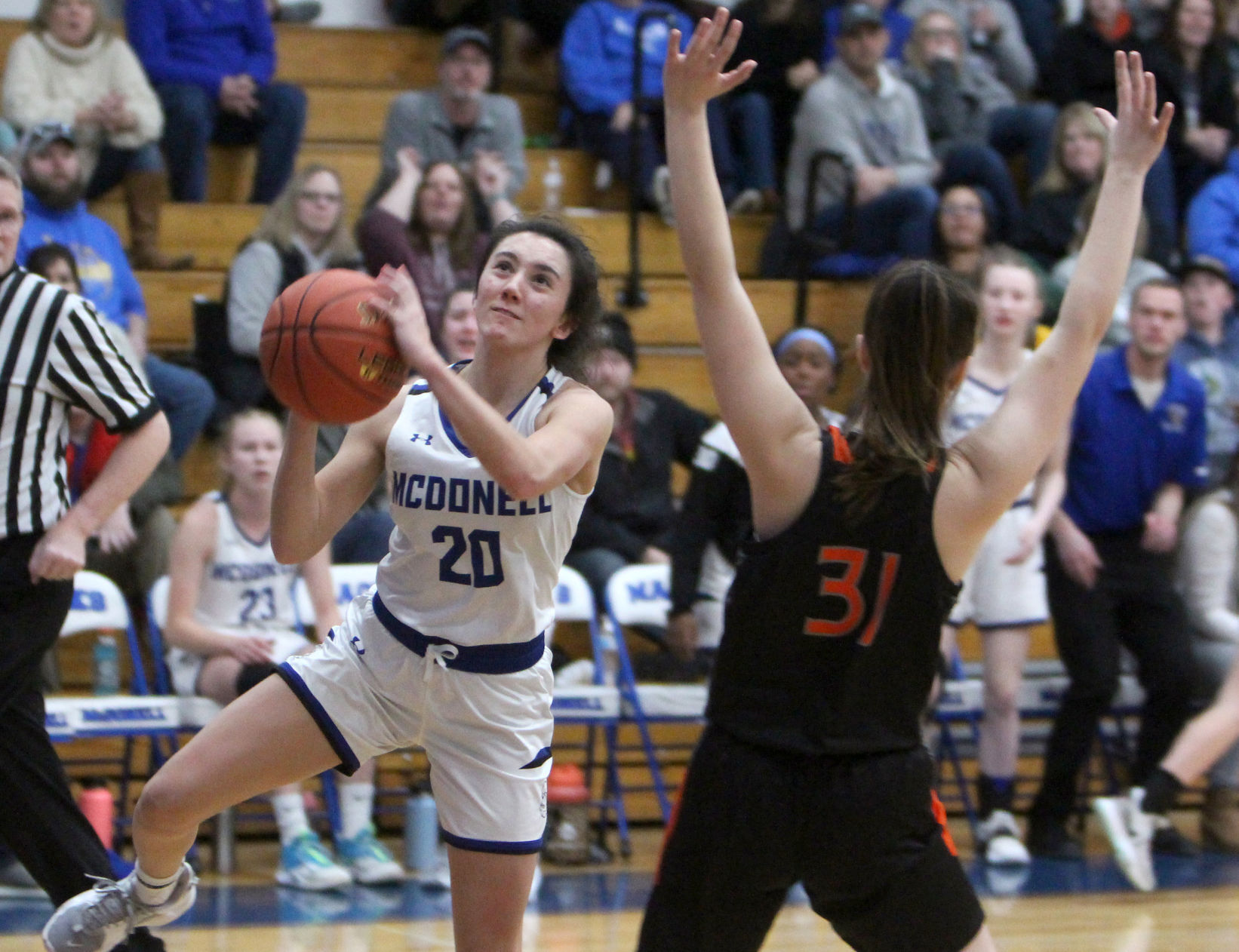 Bloomer at McDonell girls basketball 1-22-22